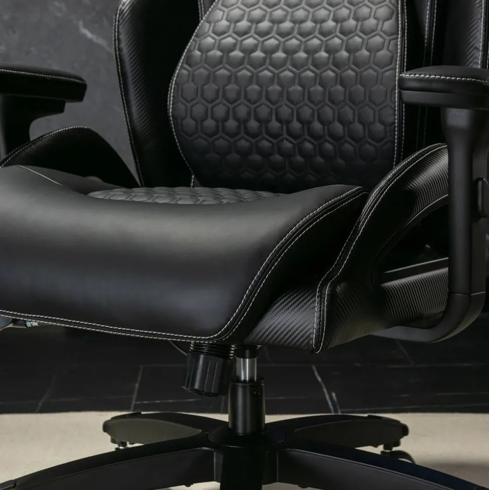 Shaquille O'Neal Sciron Big & Tall Ergonomic High-Back Vegan Leather Executive Gaming Office Chair, Black, BIFMA Compliant