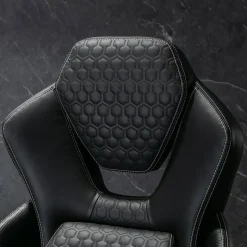 Shaquille O'Neal Sciron Big & Tall Ergonomic High-Back Vegan Leather Executive Gaming Office Chair, Black, BIFMA Compliant
