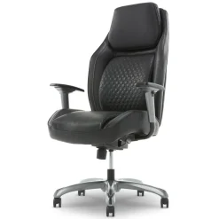 Shaquille O'Neal Zephyrus Ergonomic Bonded Leather High-Back Executive Office Chair, Black