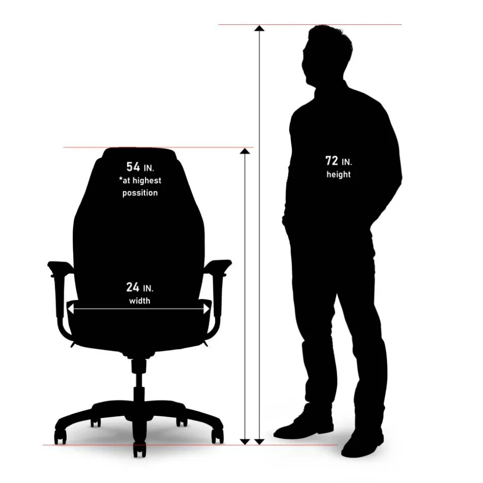 Shaquille O'Neal Zephyrus Ergonomic Bonded Leather High-Back Executive Office Chair, Black