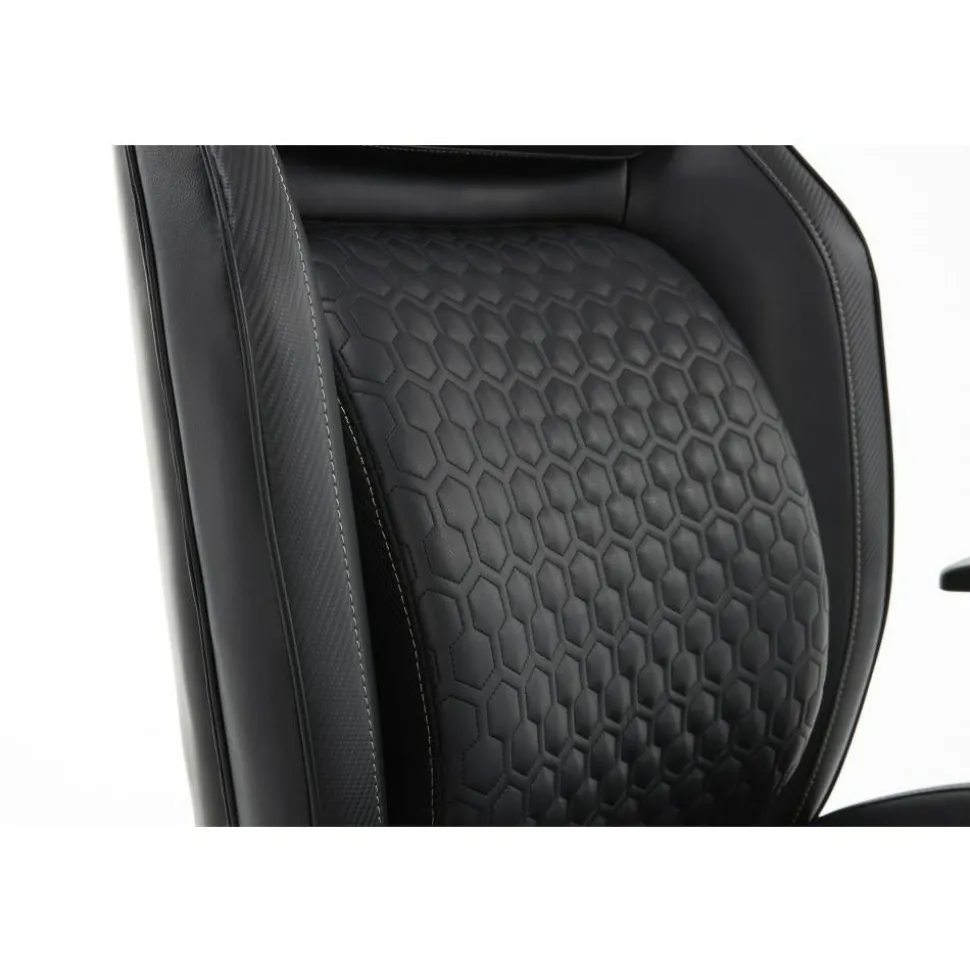 Shaquille O'Neal Zephyrus Ergonomic Bonded Leather High-Back Executive Office Chair, Black