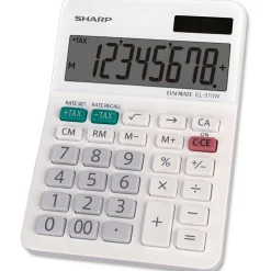 Sharp White Series Desktop Calculator, EL-310WB