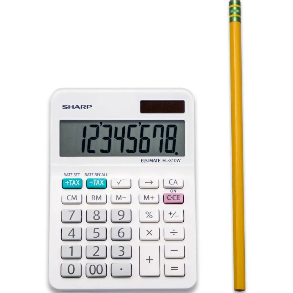 Sharp White Series Desktop Calculator, EL-310WB