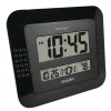 Sharp Digital Auto Time Set Wall Clock, 8" x 7", Black