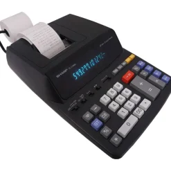 Sharp EL-2196BL Printing Calculator, Black