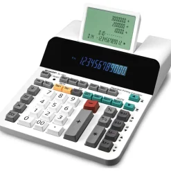 Sharp EL-1901 Digital Printing Calculator, White