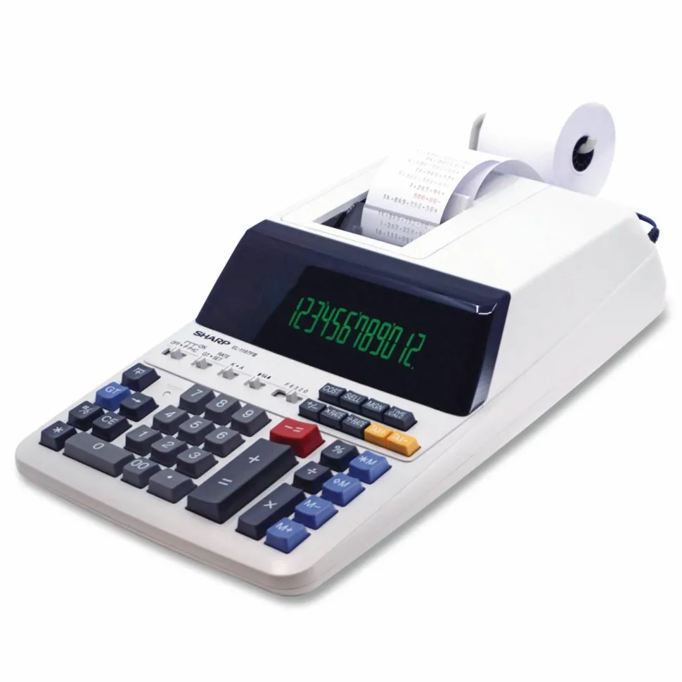 Sharp EL-1197PIII 12-Digit Commercial Printing Calculator