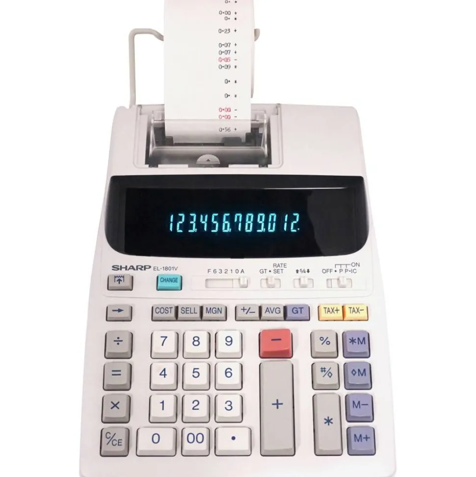 Sharp EL-1801V 12-Digit Printing Calculator