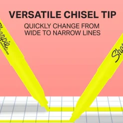 Sharpie Accent Pocket Highlighters, Fluorescent Yellow, Box Of 12