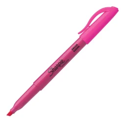 Sharpie Accent Pocket Highlighters, Fluorescent Pink, Box Of 12