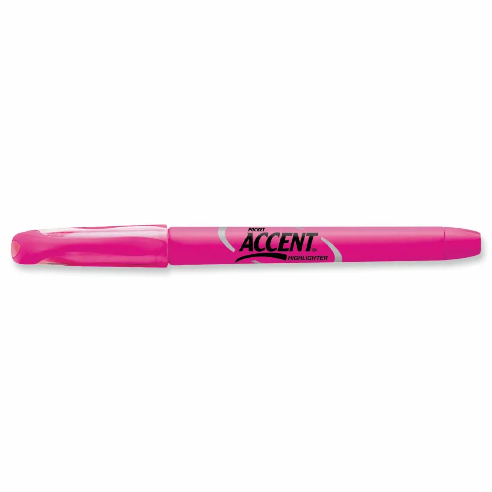 Sharpie Accent Pocket Highlighters, Fluorescent Pink, Box Of 12