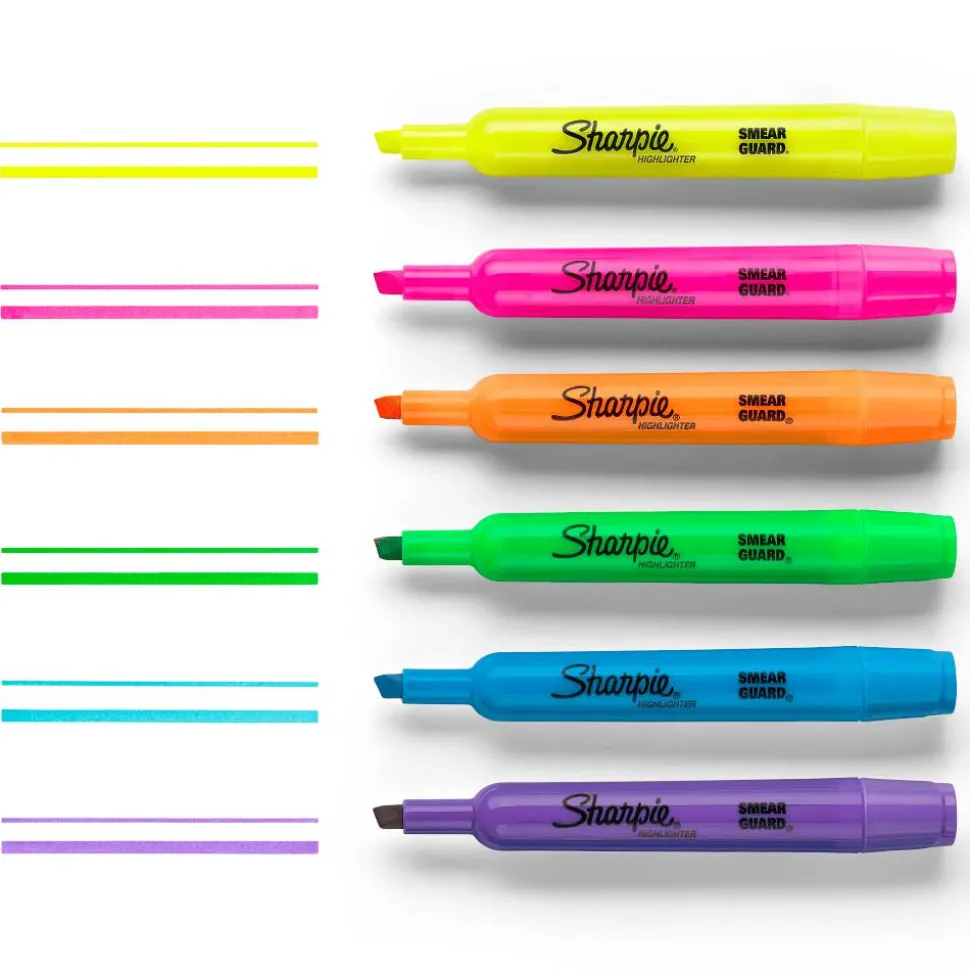 Sharpie Accent Tank Highlighters, Fluorescent Yellow, Pack Of 36