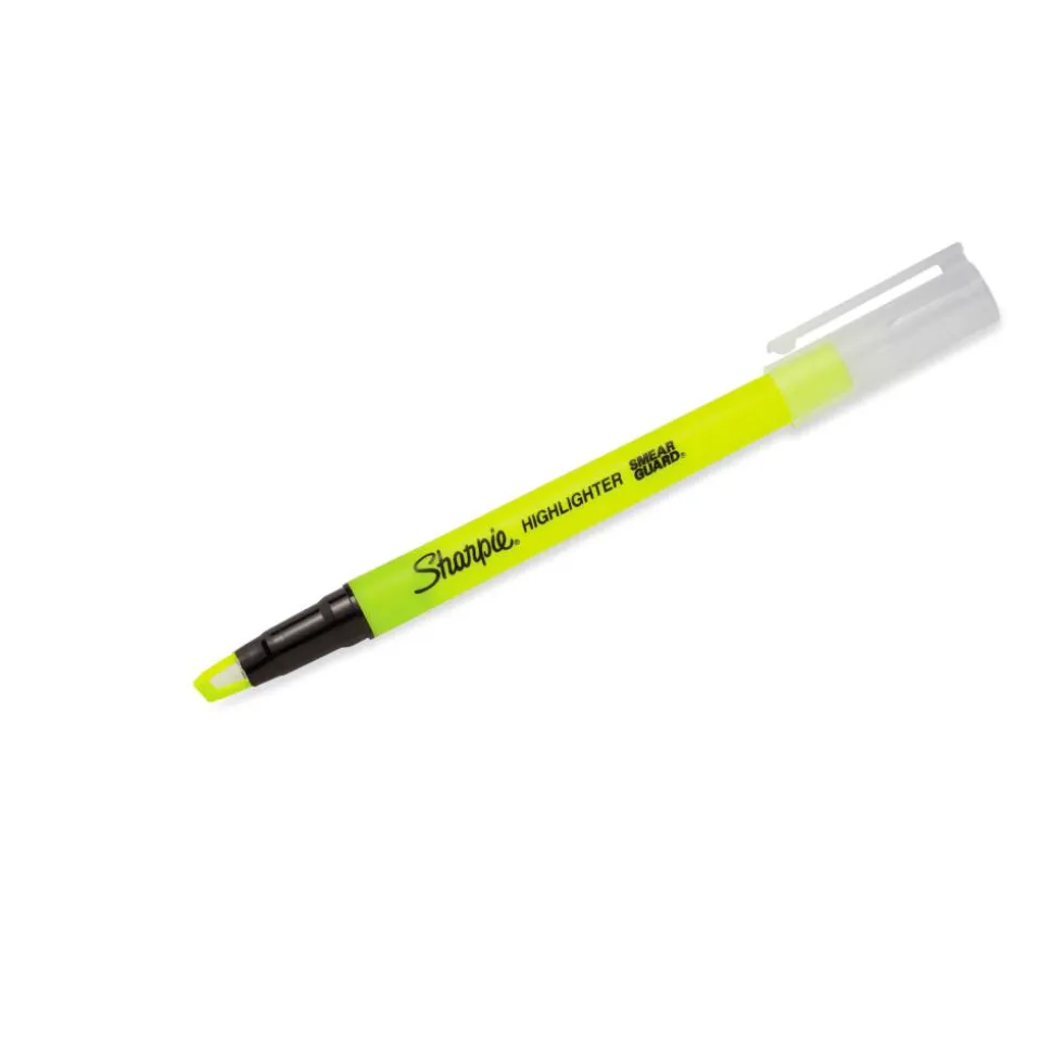 Sharpie Clear View Highlighter Stick, Chisel Point, Yellow, Pack Of 3
