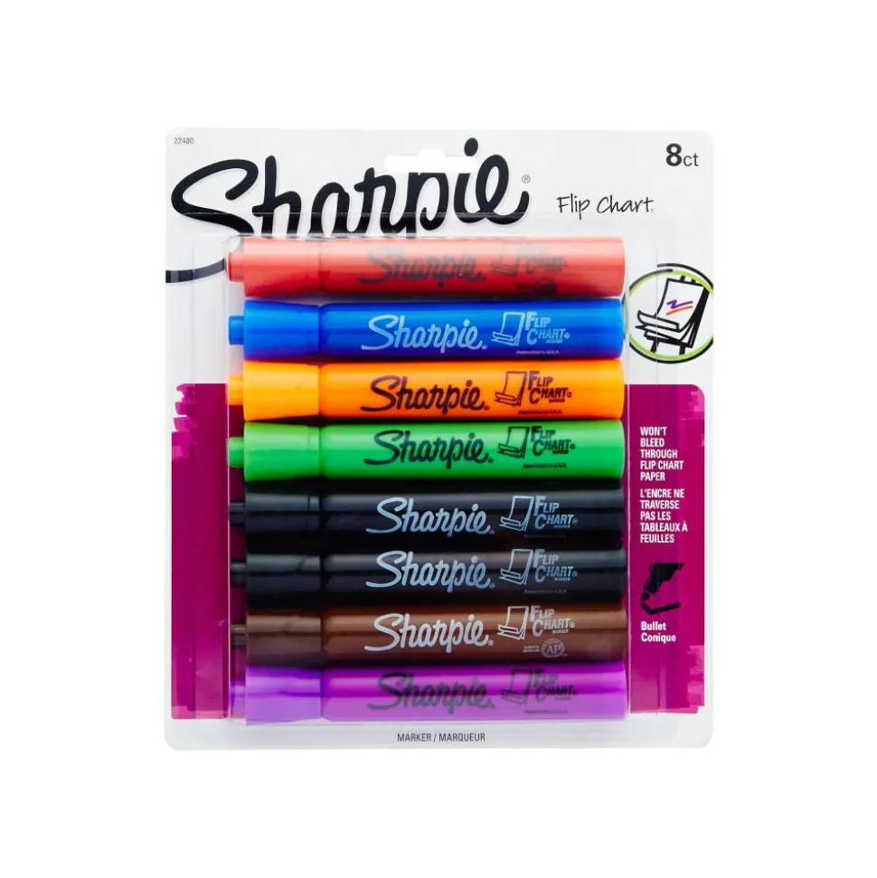 Sharpie Flip Chart Markers, Assorted, Pack Of 8, 22480