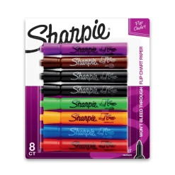 Sharpie Flip Chart Markers, Assorted, Pack Of 8, 22480