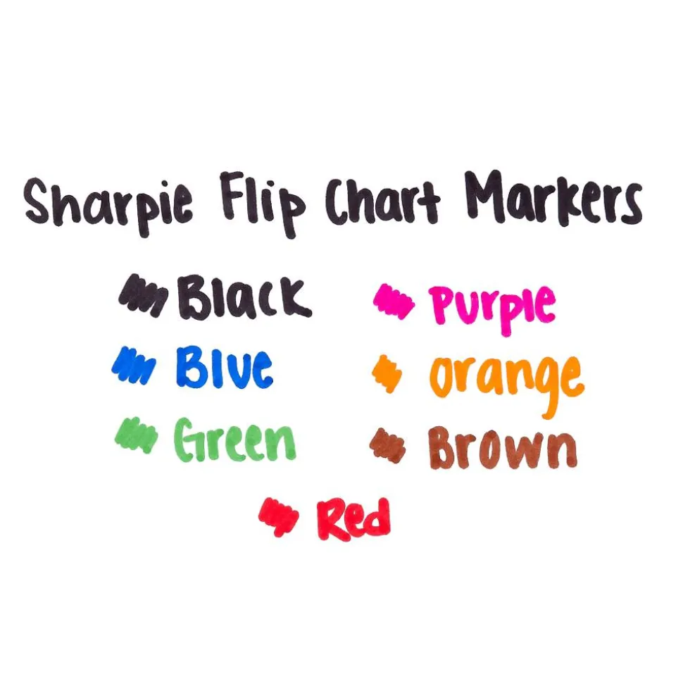 Sharpie Flip Chart Markers, Assorted, Pack Of 8, 22480