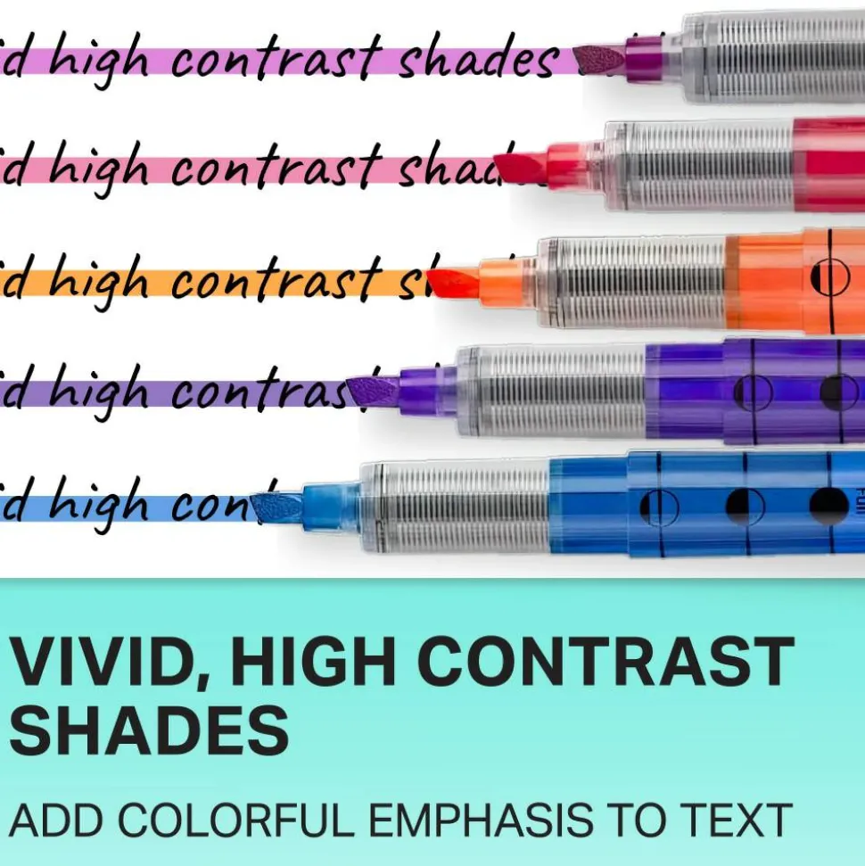 Sharpie Liquid Highlighters, Chisel Tip, Fluorescent Pink, Box of 12