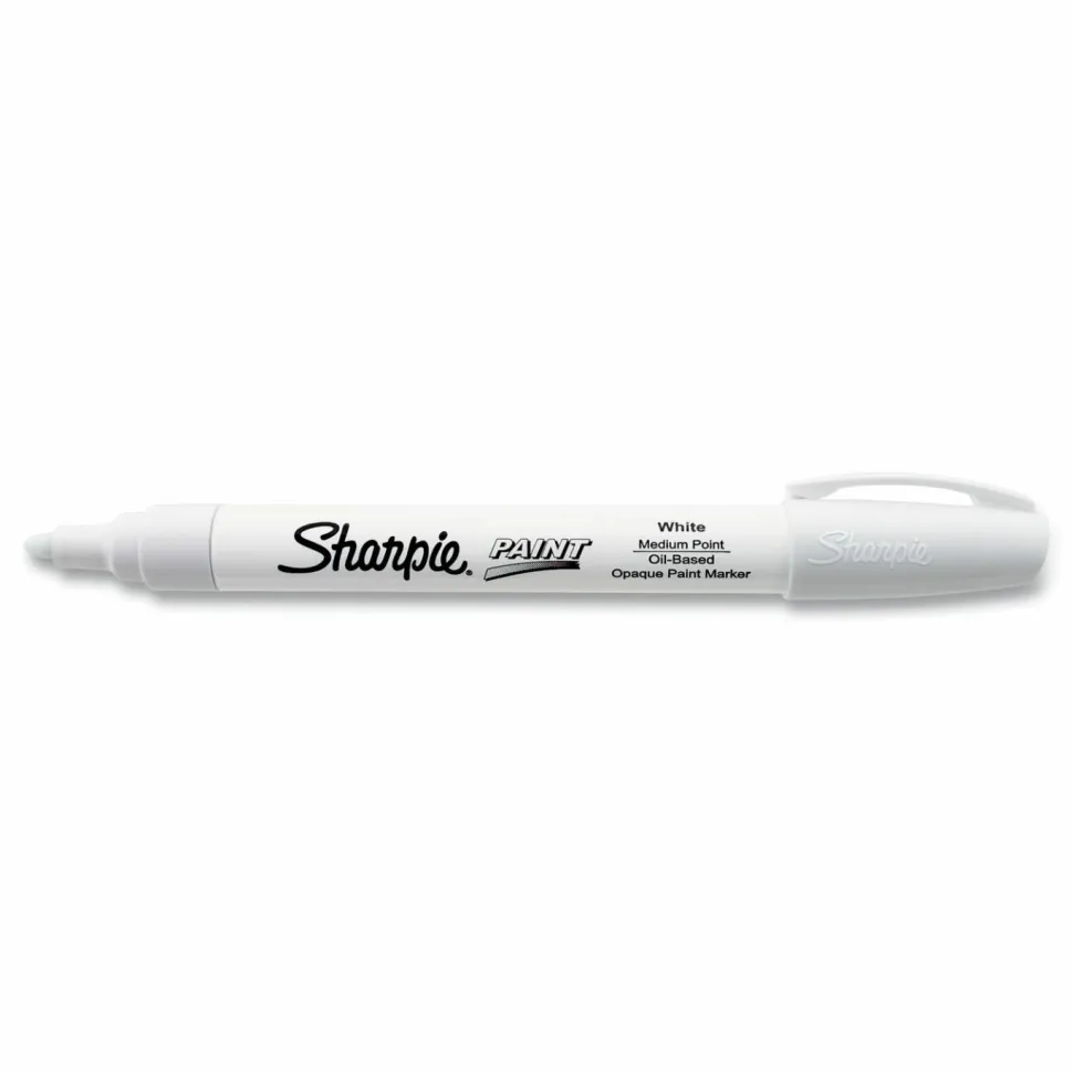 Sharpie Paint Marker, Bullet Point, White