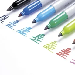 Sharpie Permanent Fine-Point Markers, Assorted Colors, Pack Of 12 Markers