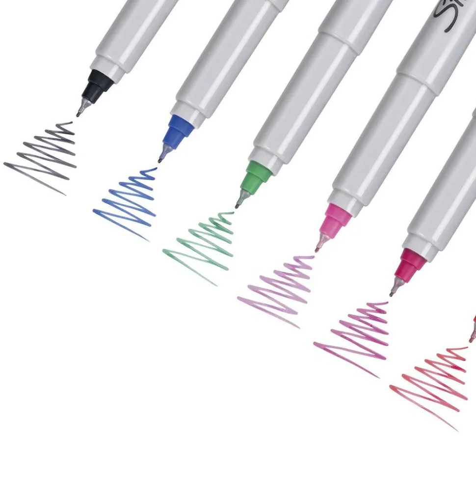 Sharpie Permanent Ultra-Fine Point Markers, Assorted Colors, Pack Of 12 Markers