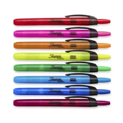 Sharpie Retractable Highlighters, Chisel Tip, Assorted, 8 Count