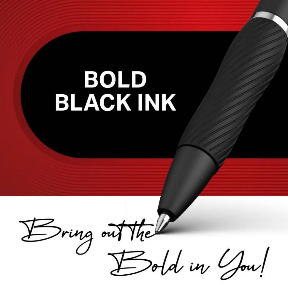 Sharpie S Gel Pens, Bold Point, 1.0 mm, Black Barrel, Black Ink, Pack Of 36 Pens