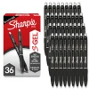 Sharpie S Gel Pens, Medium Point, 0.7 mm, Black Barrel, Black Ink, Pack Of 36 Pens
