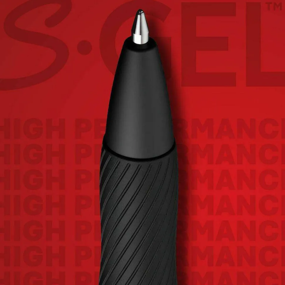 Sharpie S Gel Pens, Medium Point, 0.7 mm, Black Barrel, Black Ink, Pack Of 36 Pens