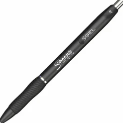 Sharpie S Gel Pens, Medium Point, 0.7 mm, Black Barrel, Black Ink, Pack Of 36 Pens