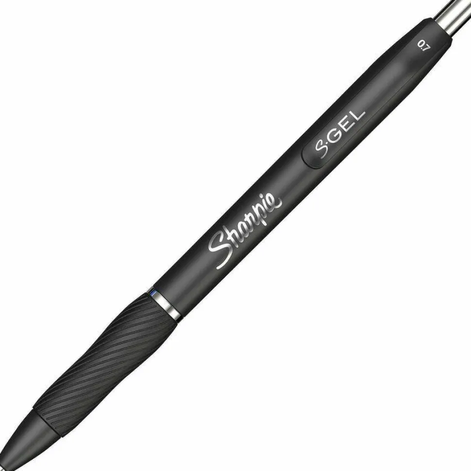 Sharpie S Gel Pens, Medium Point, 0.7 mm, Black Barrel, Black Ink, Pack Of 36 Pens