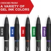 Sharpie S Gel Pens, Medium Point, 0.7 mm, Black Barrel, Assorted Ink, Pack Of 8 Pens