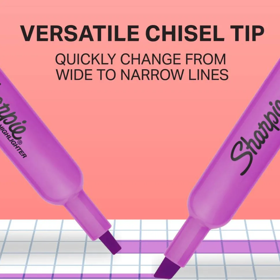 Sharpie Tank Highlighters, Chisel Tip, Assorted Color Highlighters, Value Pack, 36 Count