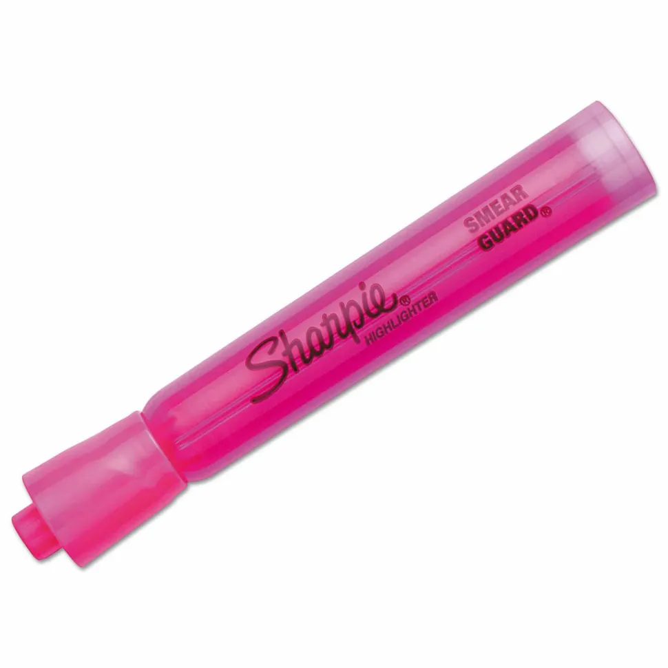 Sharpie Tank Style Highlighters, Pink Ink, Chisel Tip, Pink Barrel, Dozen