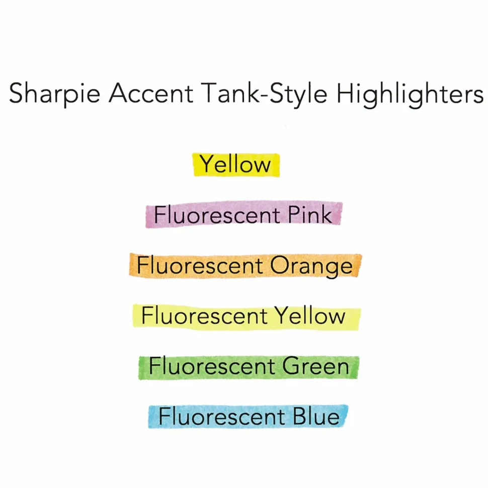 Sharpie Tank Style Highlighters, Pink Ink, Chisel Tip, Pink Barrel, Dozen