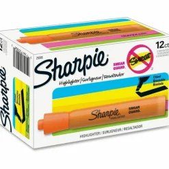 Sharpie Tank Style Highlighters, Orange Ink, Chisel Tip, Orange Barrel, Dozen