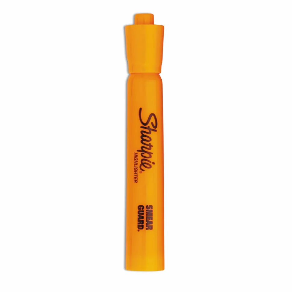Sharpie Tank Style Highlighters, Orange Ink, Chisel Tip, Orange Barrel, Dozen