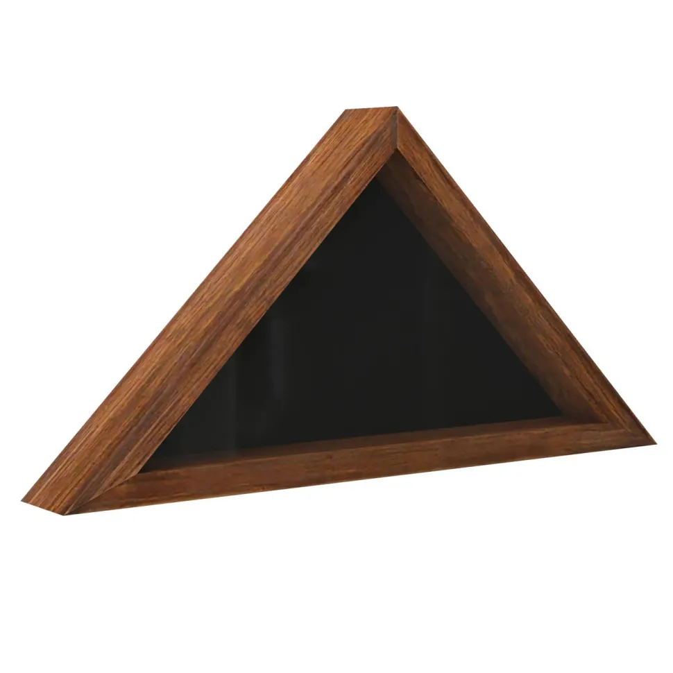 Sheehan Rustic Brown Memorial Flag Display Case - Solid Wood Military Flag Display Case for 9.5 x 5 American Veteran Flag