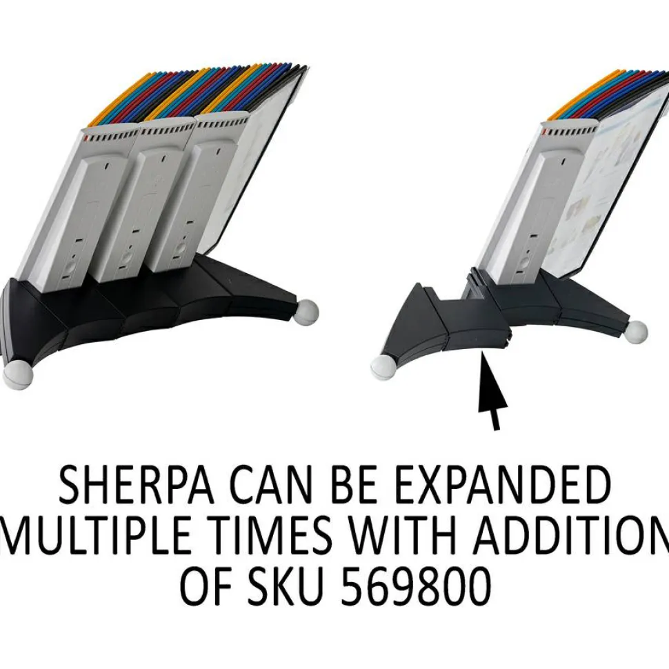 Sherpa 10-Panel Desk Reference System, Assorted Colors