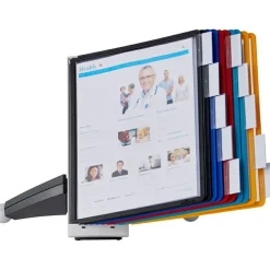 Sherpa 10-Panel Desk Reference System, Assorted Colors