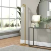 Shiloh 68" Tall Floor Lamp with Glass Shade in Brass/White Milk