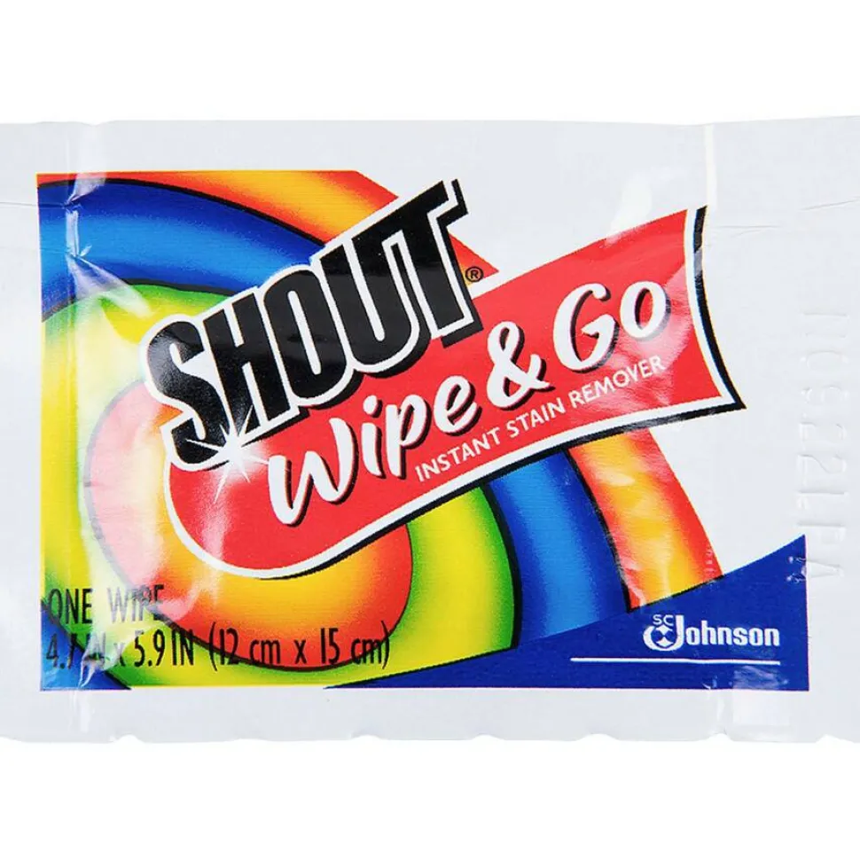 Shout Wipe & Go Instant Stain Treatment Wipes, Box Of 80