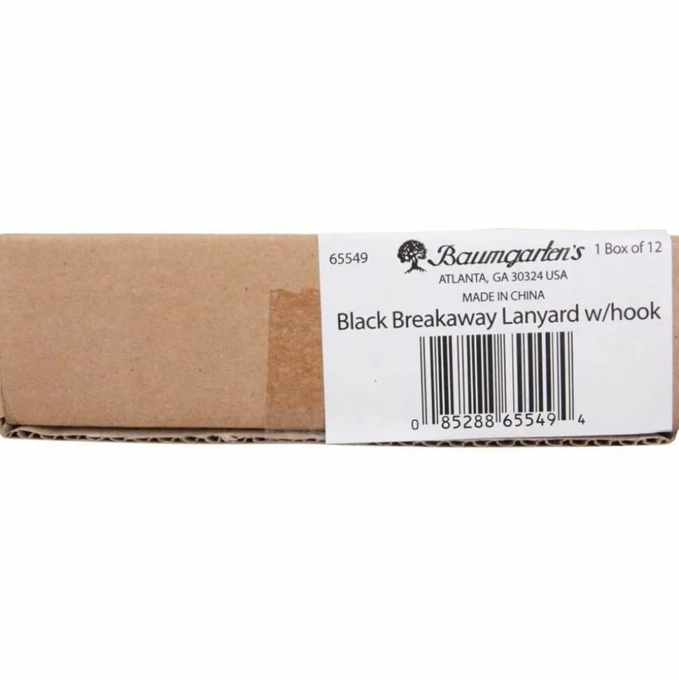 SICURIX Breakaway Lanyard, 36", Black, Box of 12