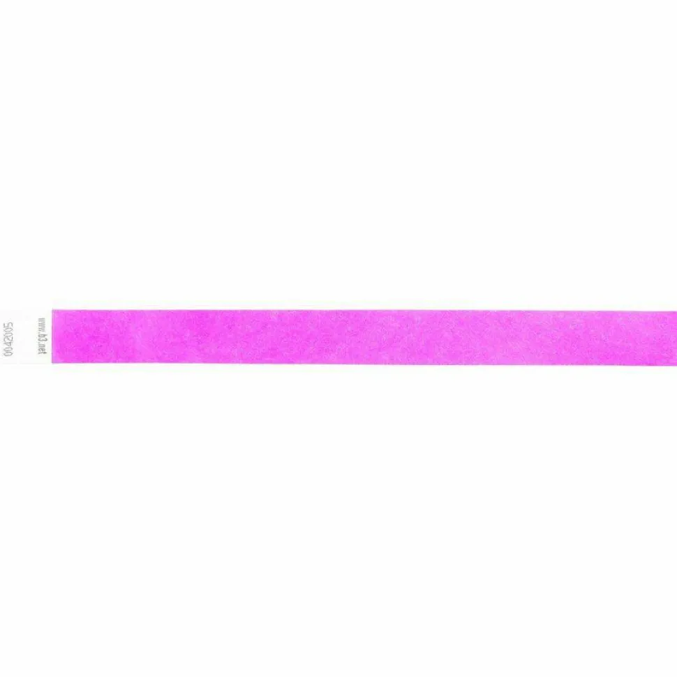 Sicurix Standard Dupont Tyvek Security Wristbands, 10" x 13/16", Purple, Pack Of 100