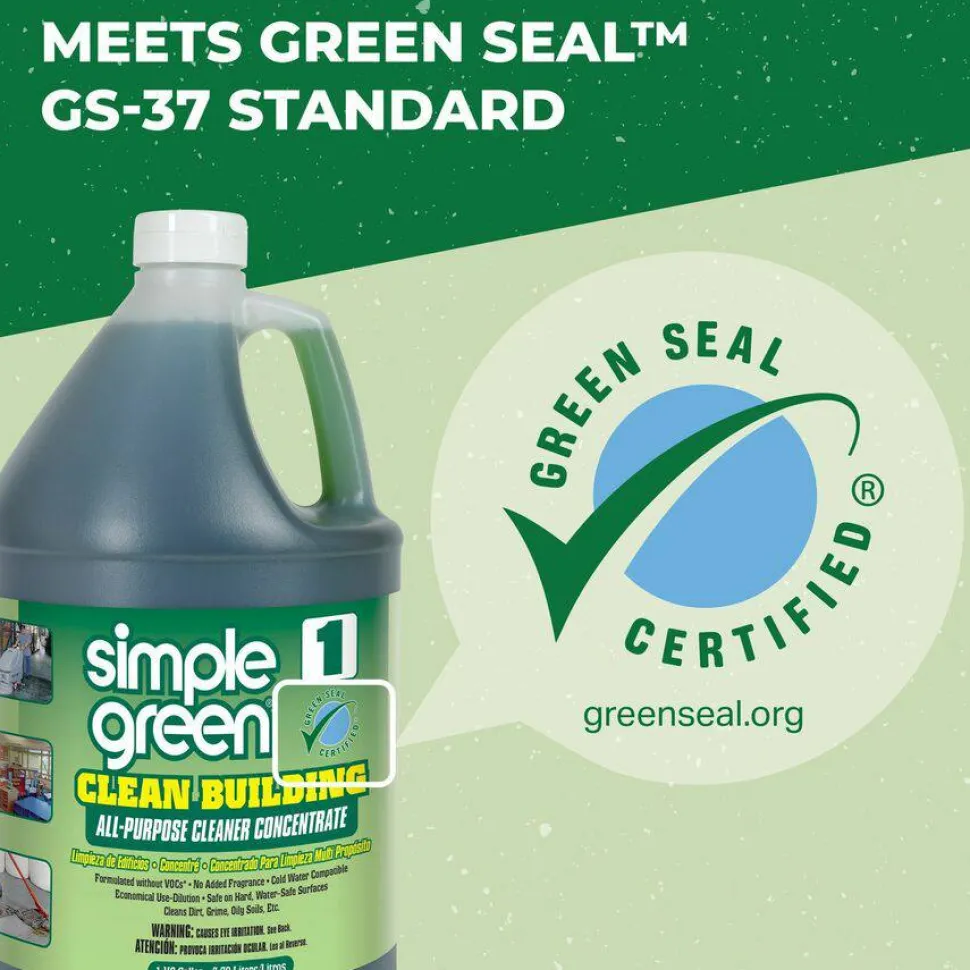 Simple Green Clean Building All-Purpose Cleaner Concentrate, 128 Oz Bottle