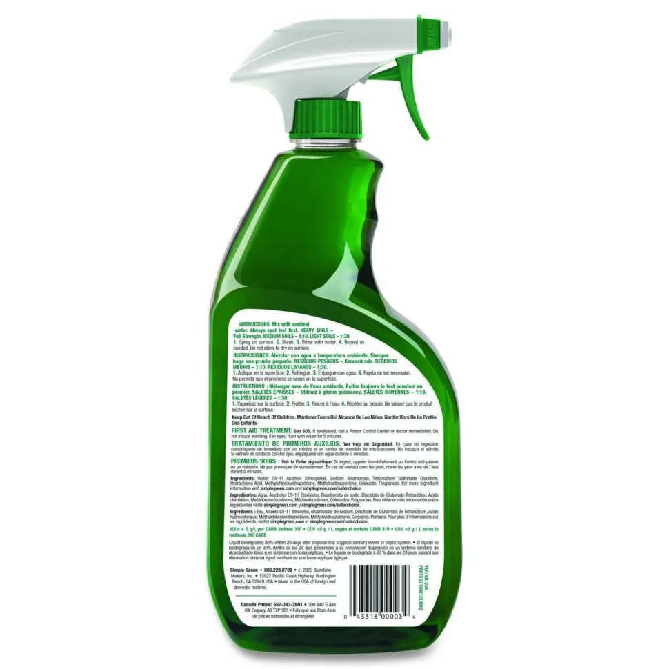 Simple Green Concentrated All-Purpose Cleaner/Degreaser/Deodorizer, 24 Oz Bottle