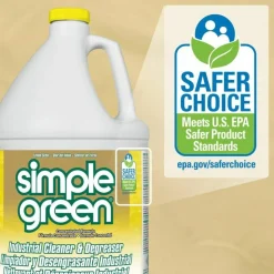 Simple Green Industrial Cleaner/Degreaser, Concentrate, 128 fl oz, Lemon Scent, Case of 4 - 14010CT