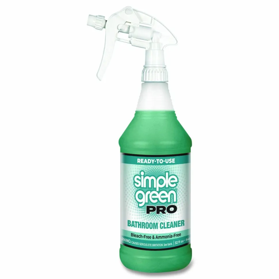 Simple Green Pro Bathroom Cleaner Ready-To-Use, 32 oz Spray Bottle, 12/Carton