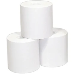 Single-Ply Thermal Paper Rolls, 3 1/8" x 230', White, Pack Of 50 Rolls