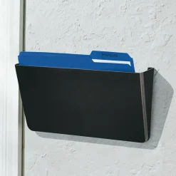 Single Wall Pocket, Letter Size, Black