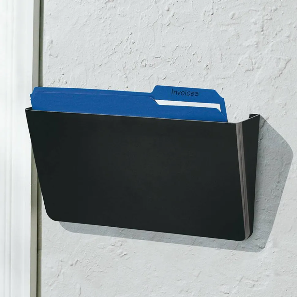 Single Wall Pocket, Letter Size, Black